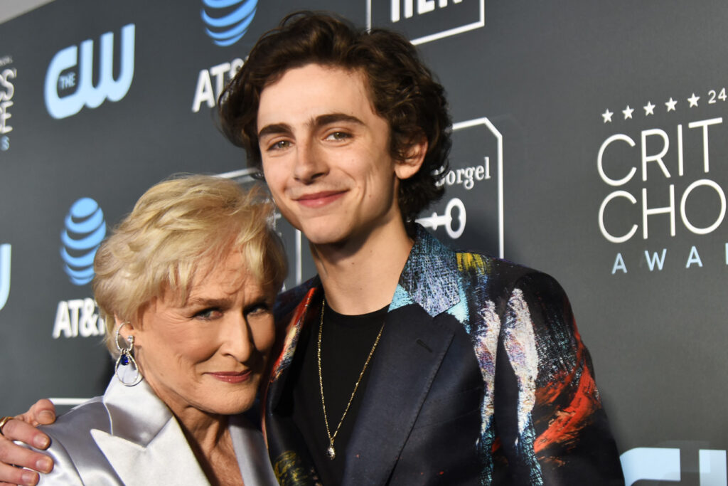 TIMOTHEE CHALAMET _ GLENN CLOSE 2 Francois Borgel Critics Choice