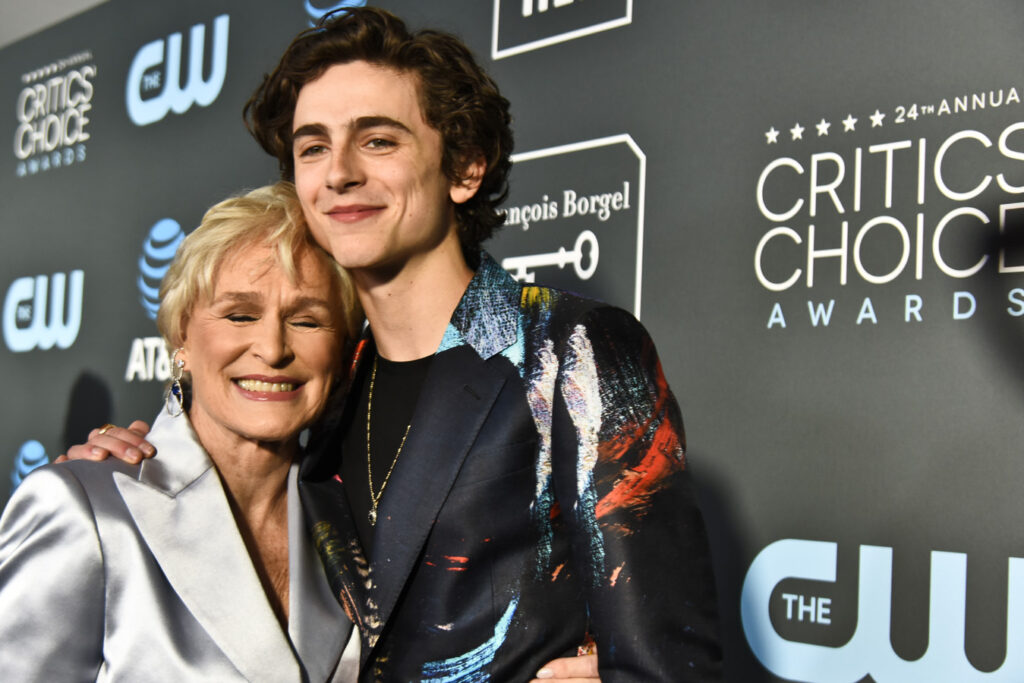 TIMOTHEE CHALAMET_GLENN_CLOSE1 Francois Borgel Critics Choice